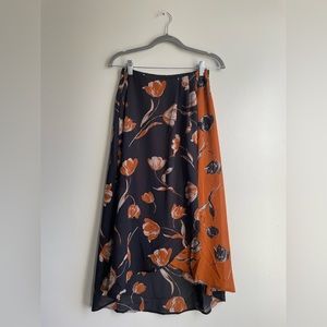 Floral Print Midi Skirt